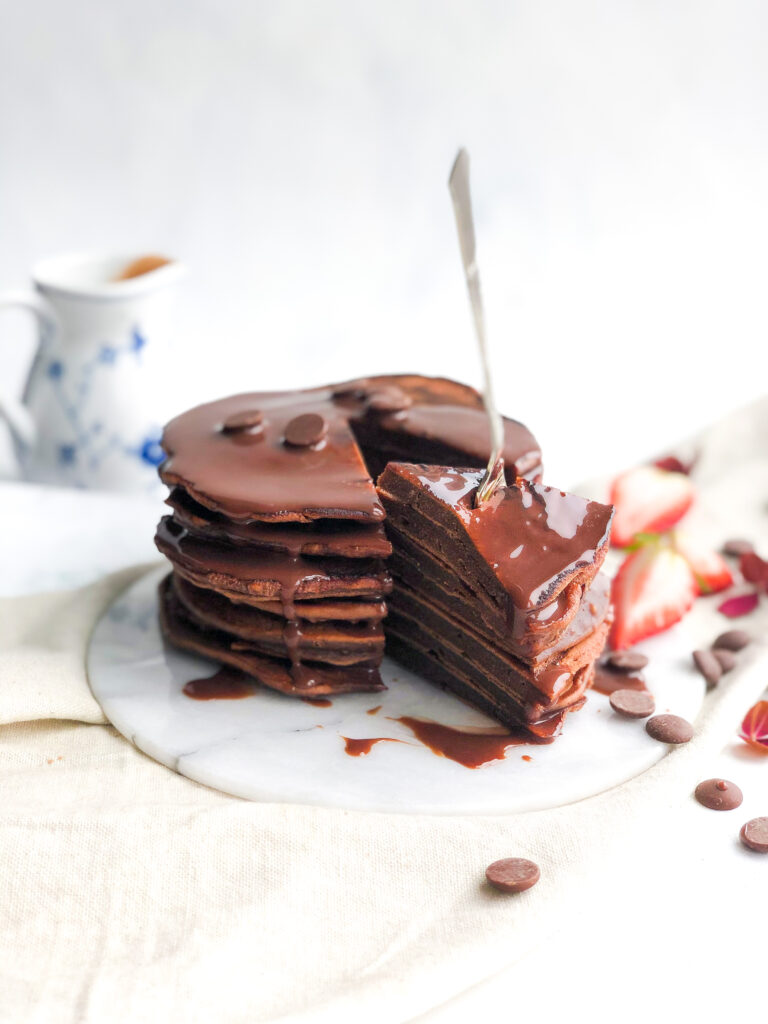 pandekager med chokolade